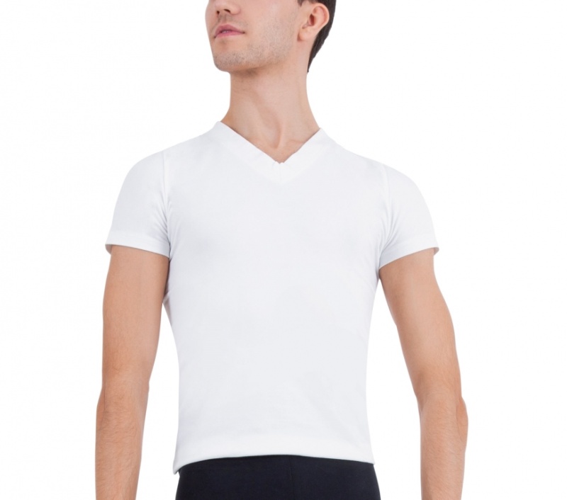 White Repetto Men\'s T-Shirts | 47901JOXR