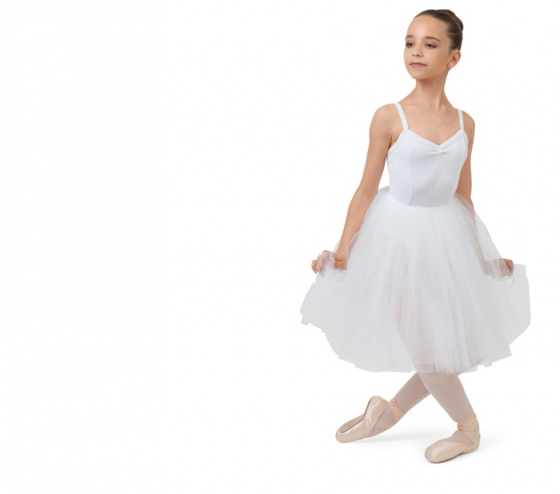 White Repetto Rehearsal tulle Kids' Skirts | 03426INKX