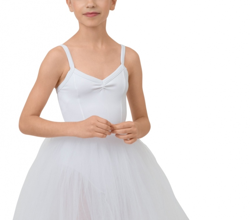 White Repetto Rehearsal tulle Kids' Skirts | 03426INKX