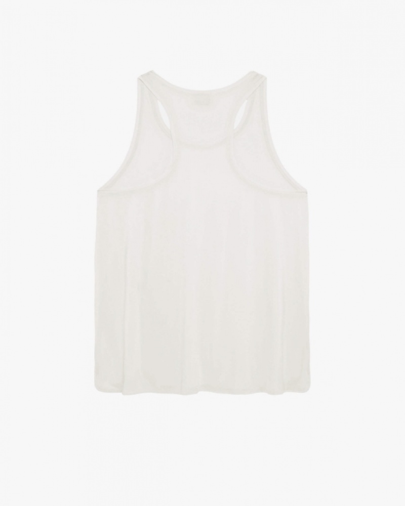 White Repetto Silk tank Women's Tops | 34189IBRO