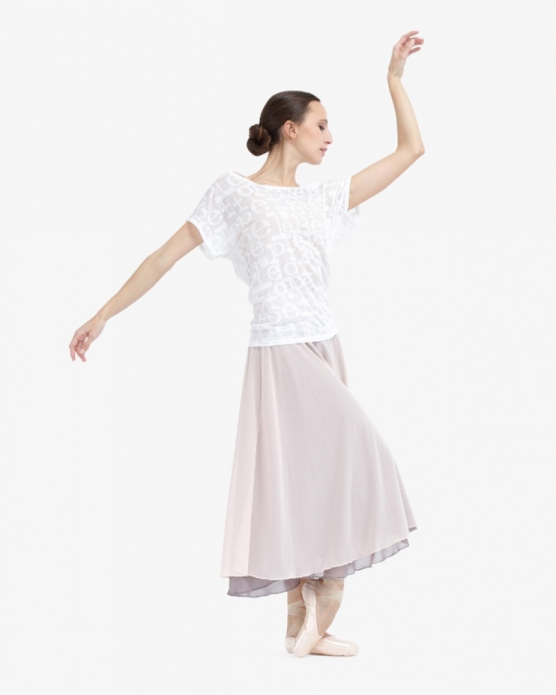 White Repetto Transparent Women's T-Shirts | 16487PTUF