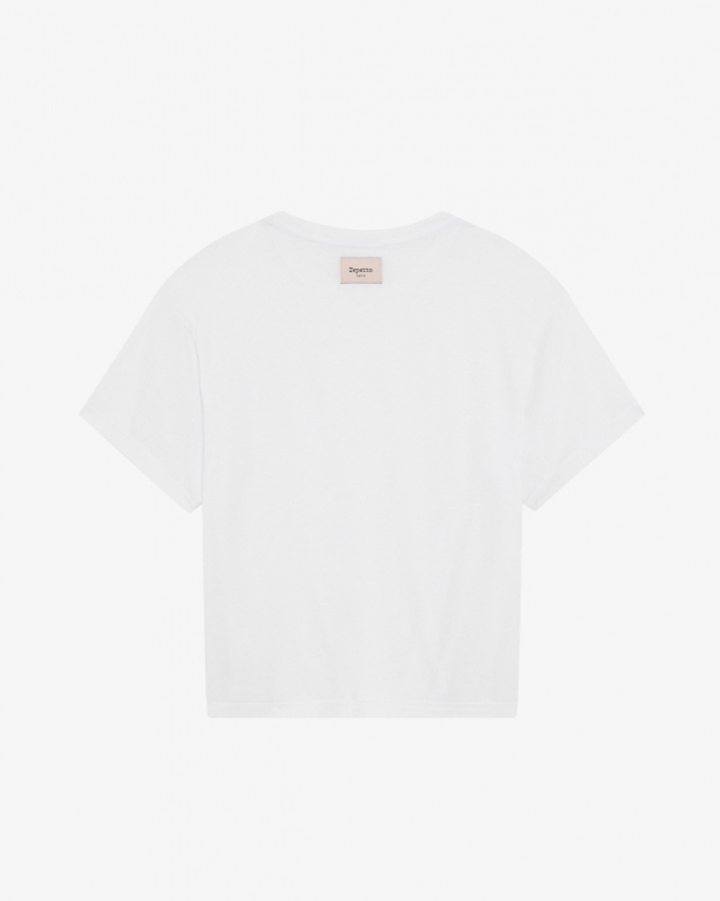 White Repetto Women's T-Shirts | 08567GTFE