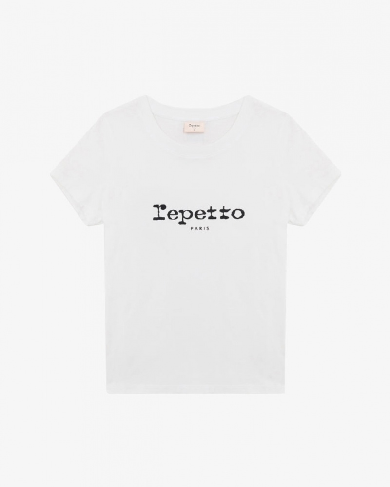 White Repetto Women\'s T-Shirts | 79064JQBO