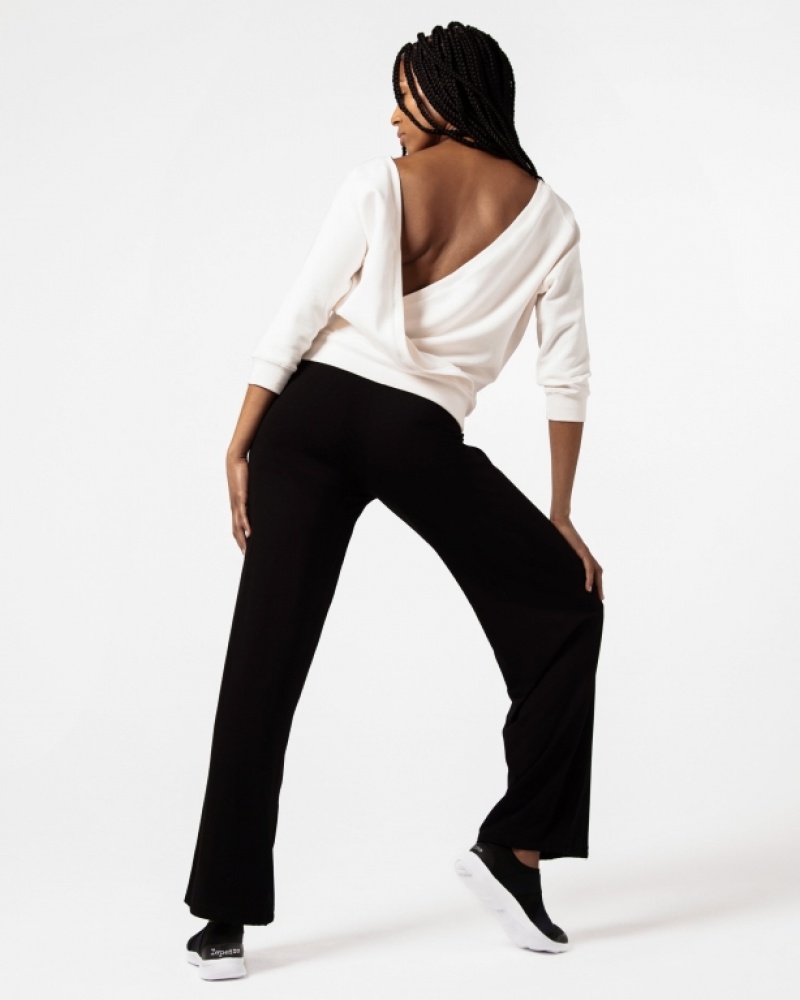 White Repetto Wrap-over Women's Sweatshirts | 30647GQAH