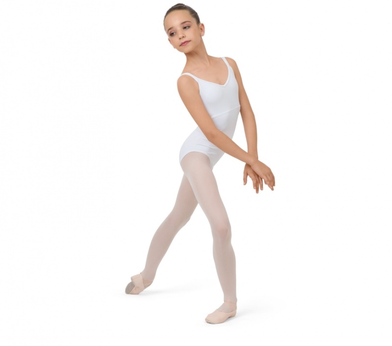 White Repetto lacy Kids' Leotards | 03871CDIW