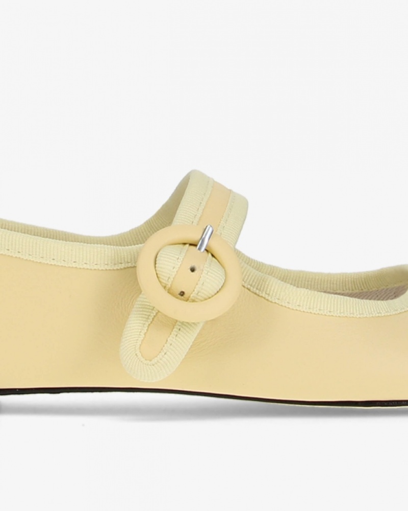 Yellow Repetto Georgia square-toe Women's Mary Janes | 70423JNMB